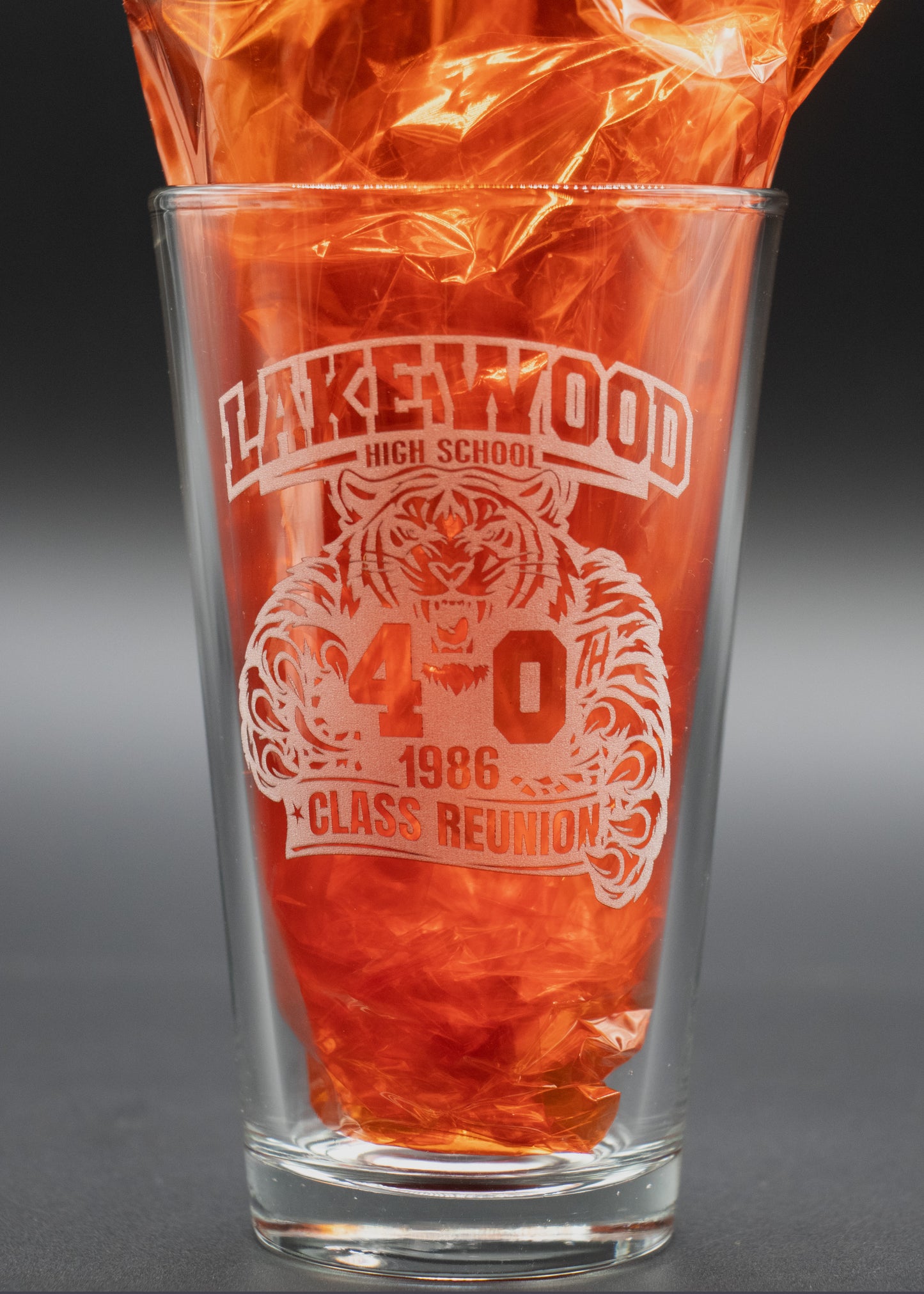 16oz Pint Glass - LHS 40th Reunion Logo