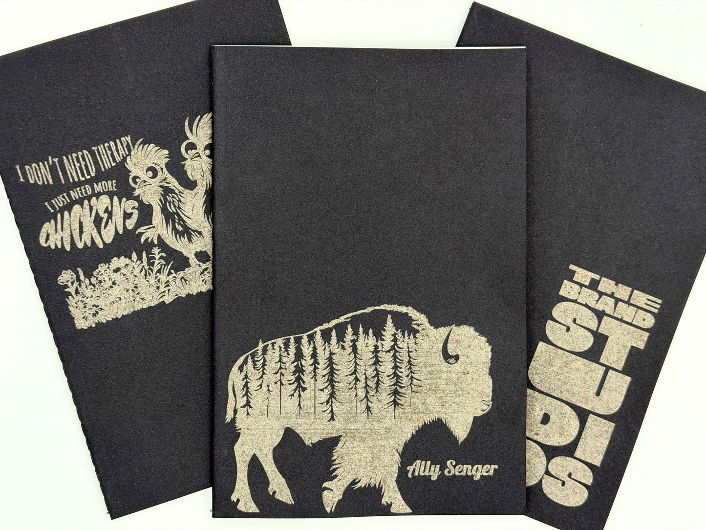 Journal - Black Kraft Line Paper