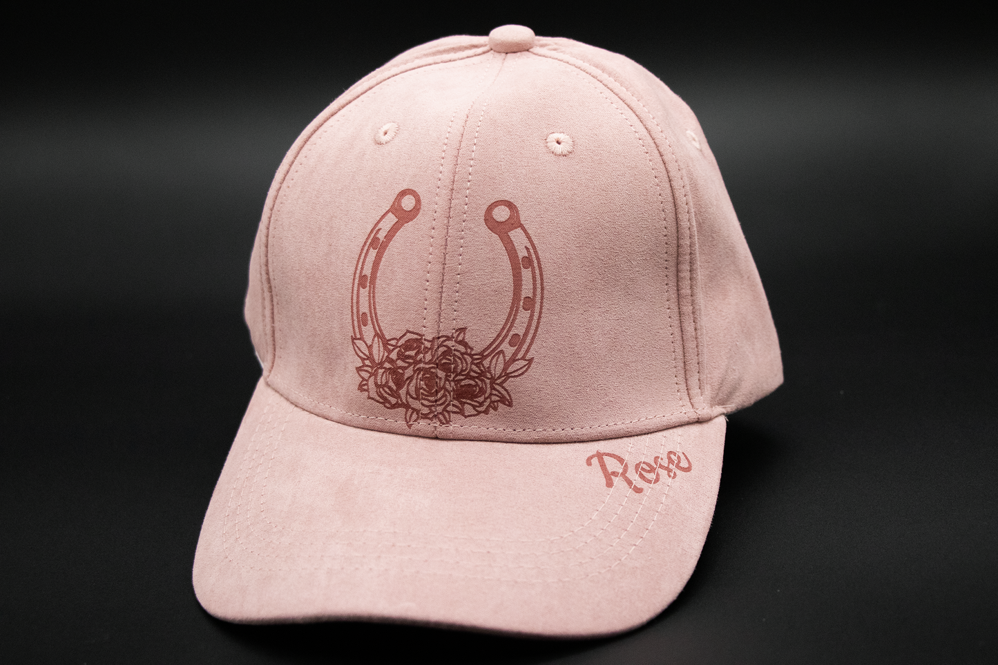 Hat - Horseshoe Pink Baseball Cap - Light Pink