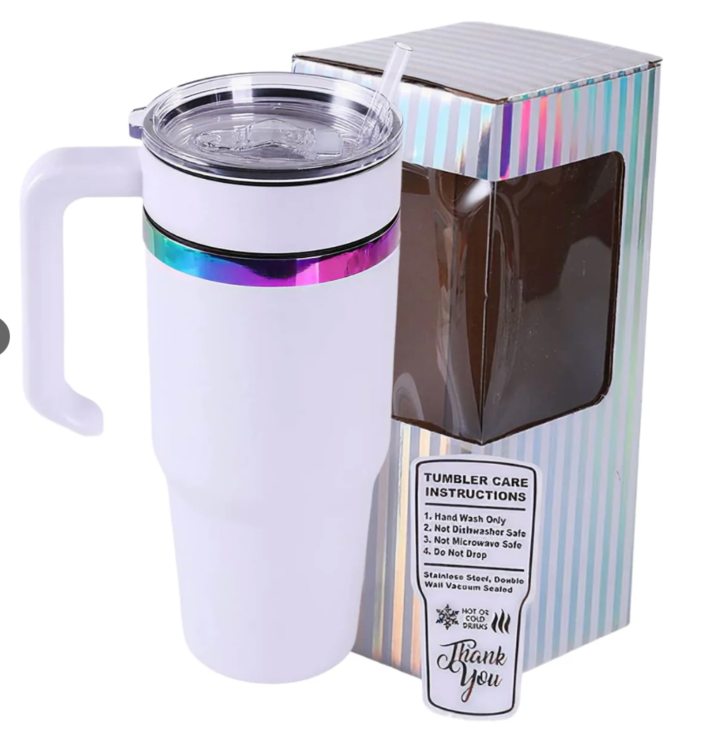 30oz Electroplated Tumbler with Handle