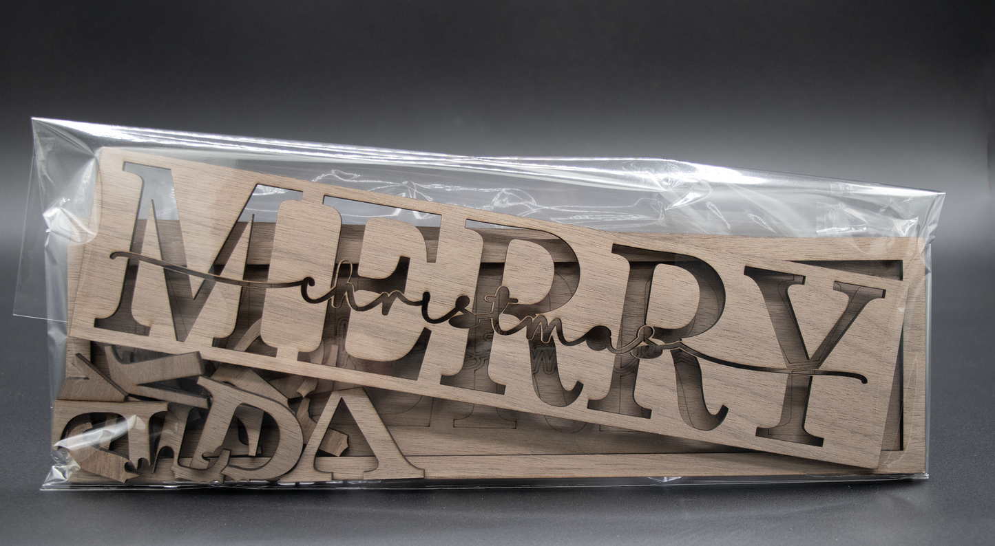 Craft Kit - Merry Christmas 4"x10"