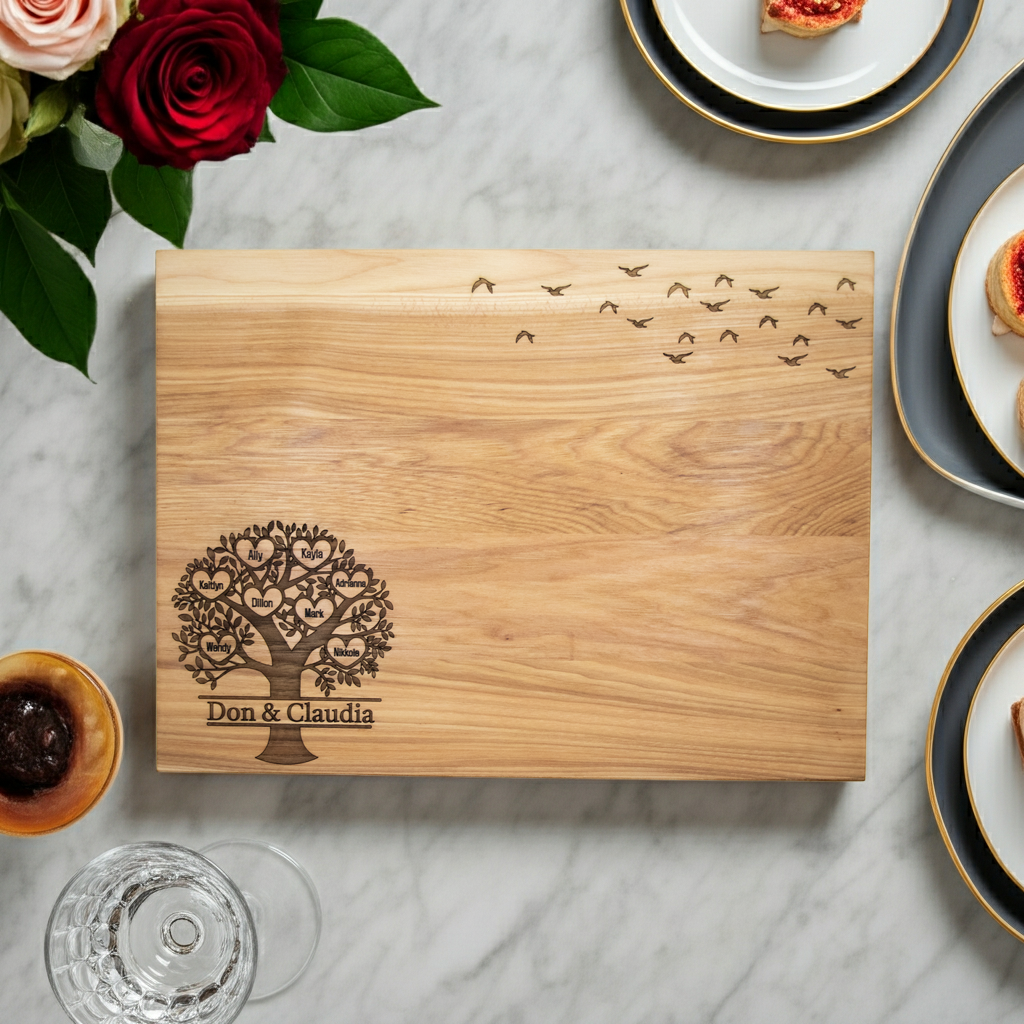 Cutting Board - 11"x15" Hickory Family Tree