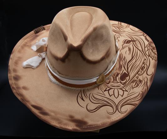 Hat - Altered Cowboy Engraved Horse