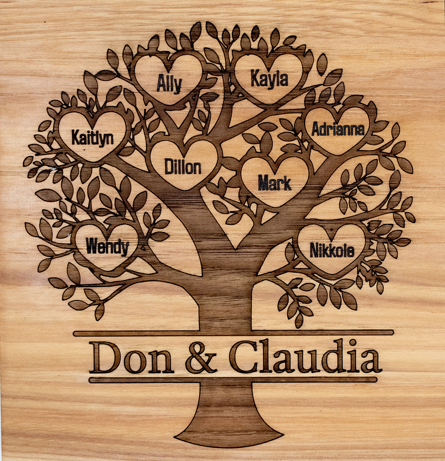 Cutting Board - 11"x15" Hickory Family Tree