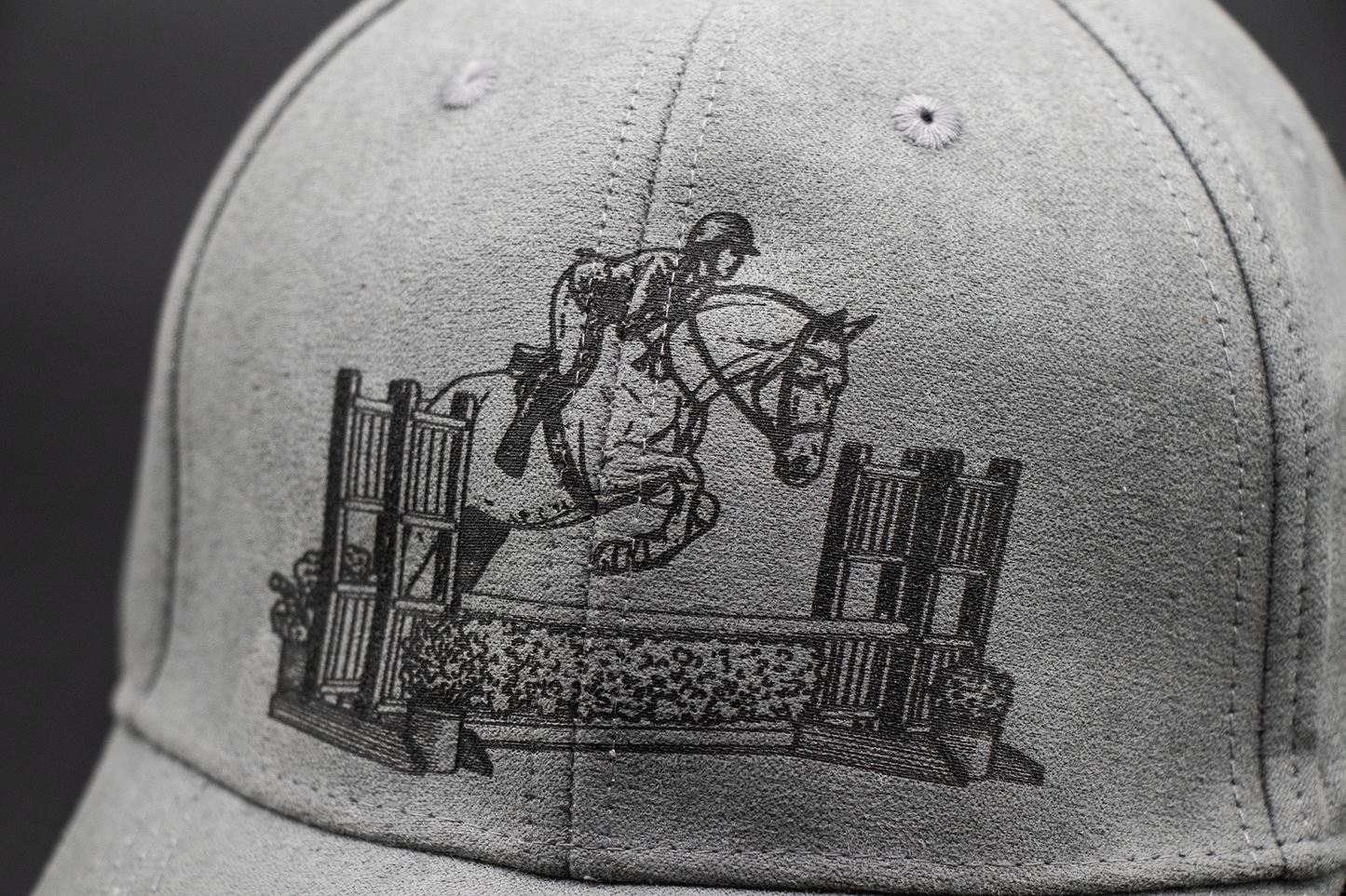 Hat - Personal Image Engraved Vegan Suede Hat - (Light Gray)