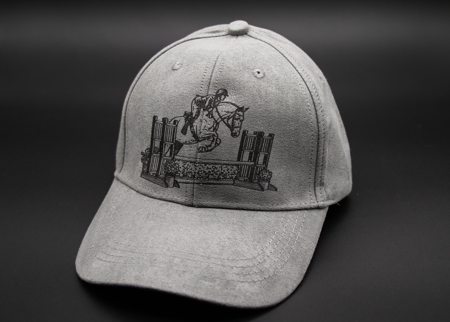 Hat - Personal Image Engraved Vegan Suede Hat - (Light Gray)