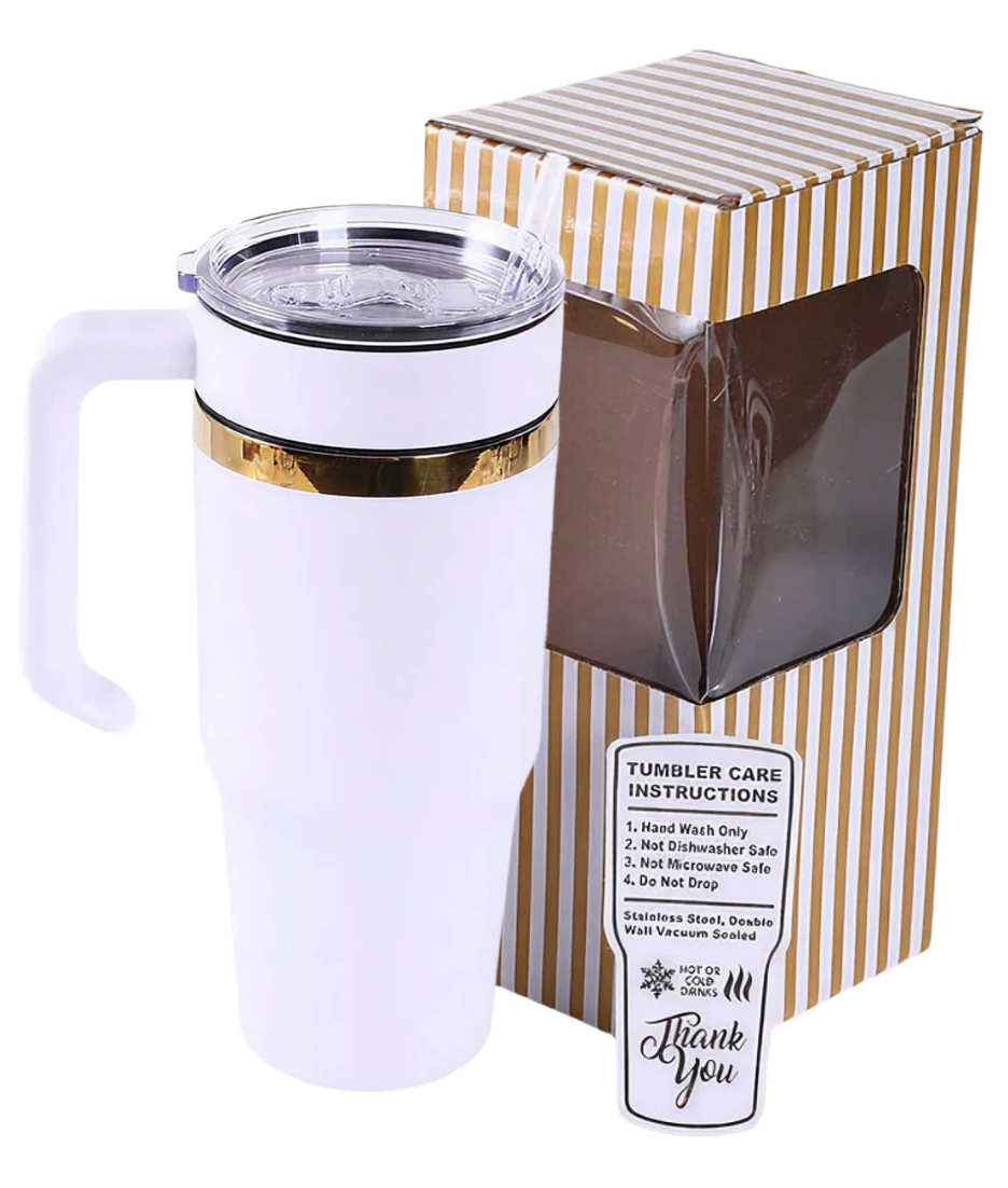 30oz Electroplated Tumbler with Handle