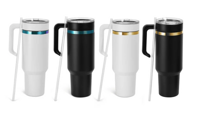 40oz Electroplated Tumbler with Handle