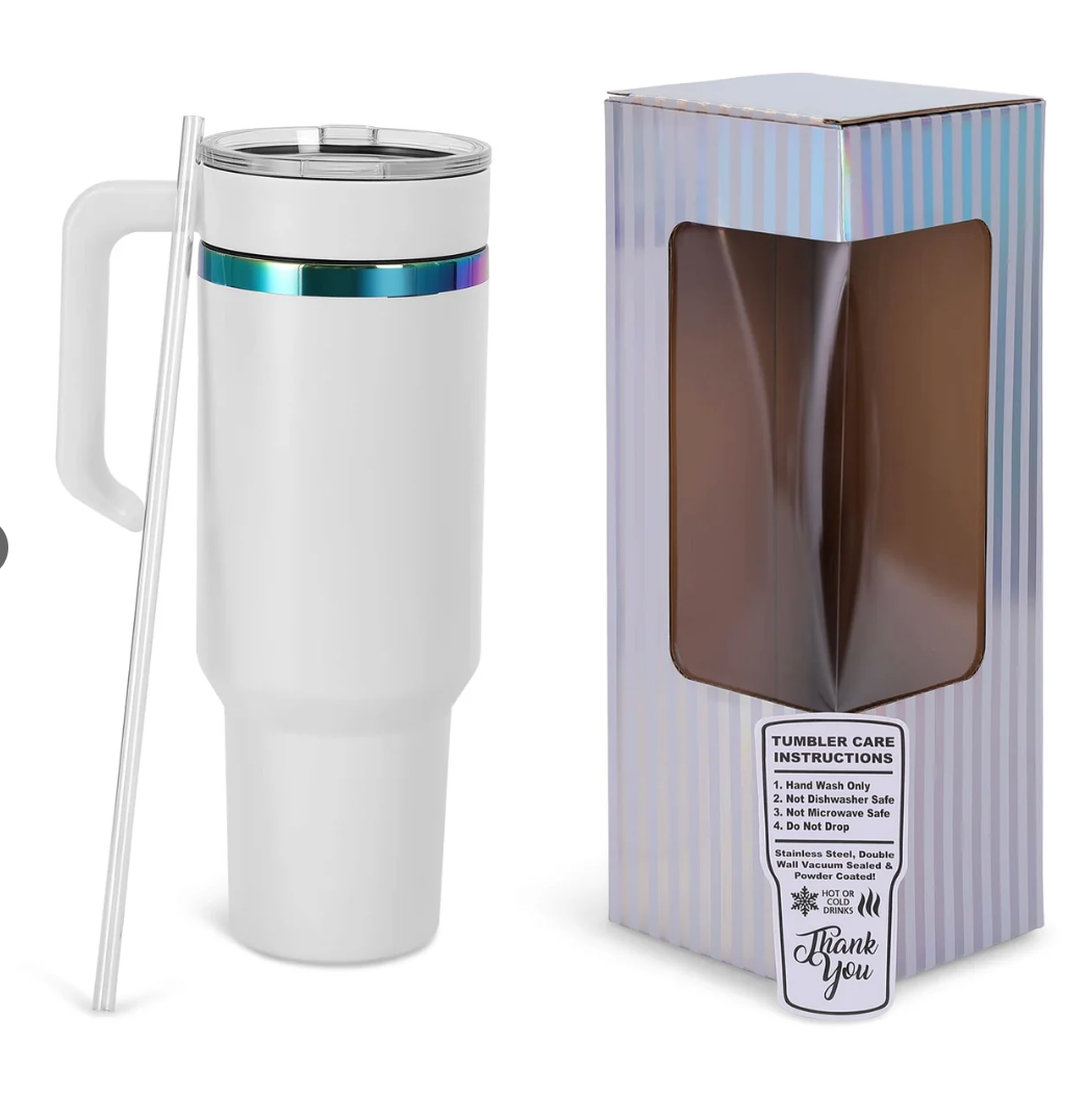 40oz Electroplated Tumbler with Handle
