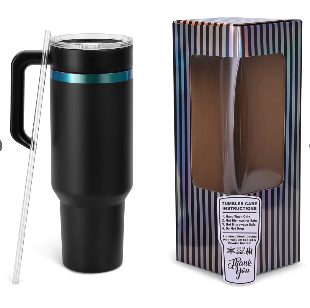 40oz Electroplated Tumbler with Handle