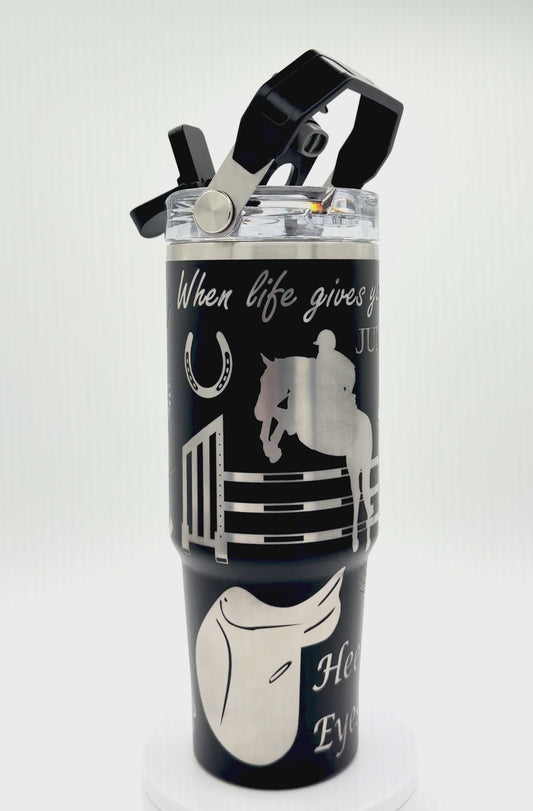 Tumbler - 30oz Full Wrap Tumbler -Keep Calm & Ride On
